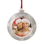 Christmas ornament with picture inside